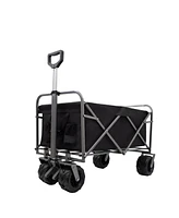 Streamdale Furniture Outdoor Garden Park Utility kids wagon portable beach trolley cart camping foldable with big wheels folding wagon