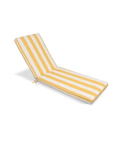 Streamdale Furniture 2PCS Set Outdoor Lounge Chair Cushion Replacement Patio Funiture Seat Cushion Chaise Lounge Cushion-yellow/white