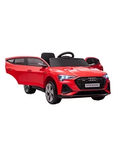 Streamdale Furniture 12V Kids Electric Ride On Audi E-tron Car, Battery Powered Toy wIth Parent Remote Control, Safety Belt, Led Lights, Music and Hor