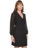 Tommy Hilfiger Women's Rhinestone-Sleeve Shift Dress