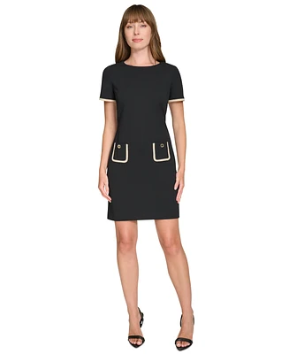 Tommy Hilfiger Women's Colorblocked Pocket Sheath Dress