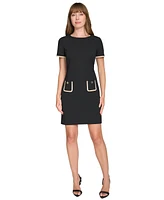 Tommy Hilfiger Women's Colorblocked Pocket Sheath Dress