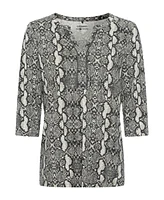 Olsen Women's Long Sleeve Snake Tunic T-Shirt