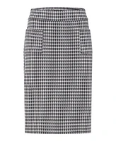 Olsen Women's Houndstooth Pull-On Skirt