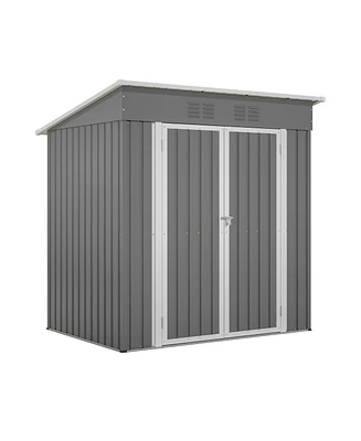 Streamdale Furniture 6'x4' Outdoor Metal Storage Shed for Garden Tools Lockable Door