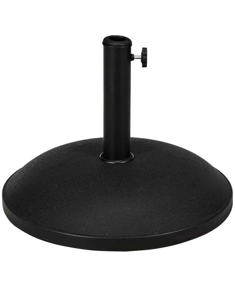 Streamdale Furniture 20" 55 lbs Round Cement Umbrella Base Stand Market Parasol Holder with Tightening Knob & Easy Setup, for 1.3", 1.5", 1.9" Pole, f