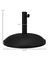 Streamdale Furniture 20" 55 lbs Round Cement Umbrella Base Stand Market Parasol Holder with Tightening Knob & Easy Setup, for 1.3", 1.5", 1.9" Pole, f