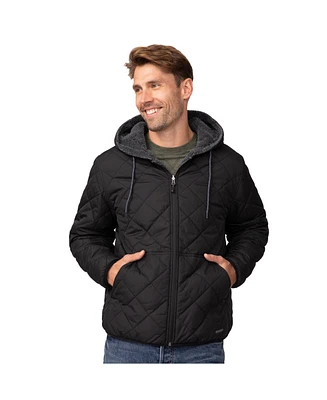 Free Country Men's Atlas Hooded Quilted Reversible Sherpa Jacket