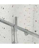 38-42" W x 71" H Piovt Swing Glass Shower Door, Pivot Frame Sliding Shower Door with 1/4" (6mm) Clear Sgcc Tempered Glass