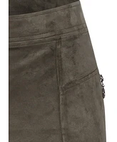 Olsen Women's Pull-On Full Suede Skirt