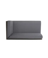 Streamdale Furniture Brava X-Back Right Corner Bench, Dark Grey