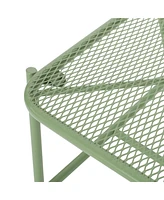 Simplie Fun Modern Mesh Top Side Table For Outdoor Use