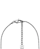 Fossil Silver Plated Stainless Steel Chain Necklace