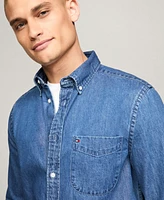 Tommy Hilfiger Men's Long Sleeve Button-Down Denim Shirt