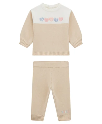 Guess Baby Girl Sweater and Sweatpant, 2-Piece Set