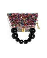 Milanblocks Forever Love confettie Top Handle Acrylic Clutch