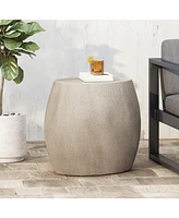 Simplie Fun Edmonton Concrete Side Table: Modern Outdoor Style, No Assembly