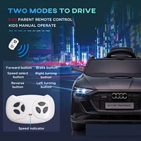 12V Kids Electric Ride On Car, Audi E-tron, Battery Powered Toy with Parent Remote Control, Suspension System, Auxiliary Wheels, Led Lights, Music and