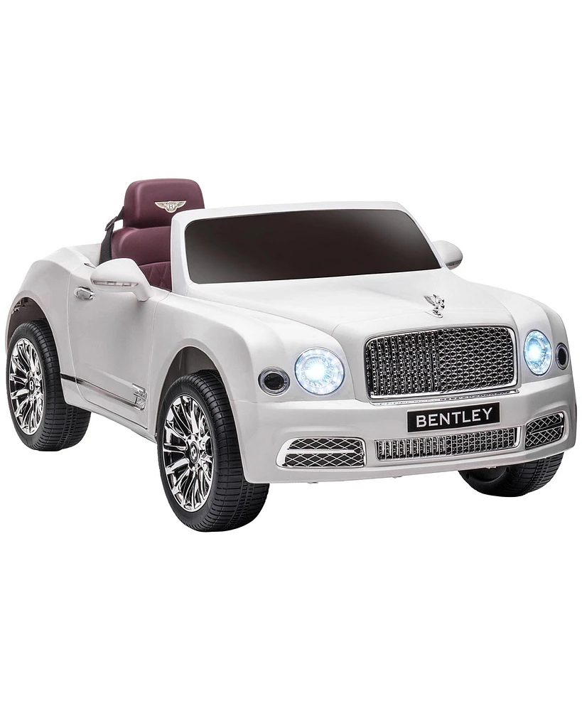 Bentley Mulsanne 12V Ride on Car, Battery Powered Car with Remote Control, Suspension, Startup Sound, Led Lights, MP3, Horn, Music, Forward and Backwa