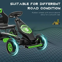 Kids Pedal Go Kart Ride-on Toy with Ergonomic Comfort, Pedal Car with Tough, Wear-Resistant Tread, Go Cart Kids Car for Boys & Girls with Suspension S