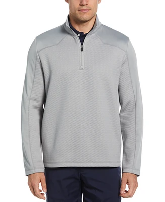 Pga Tour Men's 3D Textured Long Sleeve Quarter-Zip Sweatshirt