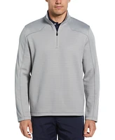 Pga Tour Men's 3D Textured Long Sleeve Quarter-Zip Sweatshirt