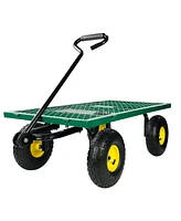 Streamdale Furniture Wagon Cart Garden cart trucks make it easier to transport firewood Maximum static load is 880 lbs.