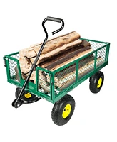 Streamdale Furniture Wagon Cart Garden cart trucks make it easier to transport firewood Maximum static load is 880 lbs.