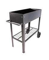 Streamdale Furniture Aveyas Mobile Metal Raised Garden Bed Cart with Legs