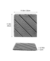 Plastic Composite Deck Tiles Set of 35pcs, Composite Decking Resist Rust, Water, Weather, Easy to Diy & Maintain, Ideal for Patios, Balconies, Rooftop