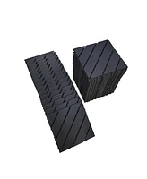 Plastic Interlocking Deck Tiles, 36-Pack, 12" x12" Waterproof Outdoor All Weather Use Patio Tiles with Enhanced Drainage Design, Perfect for