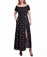 Ny Collection Women's Smocked Bodice Maxi Dress