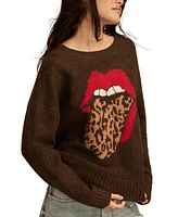 Lucky Brand Women's Rolling Stones Crewneck Sweater