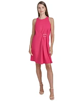 Halston Women's Ring-Trim Shift Dress