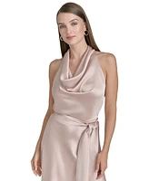 Halston Women's Satin Halter Dress