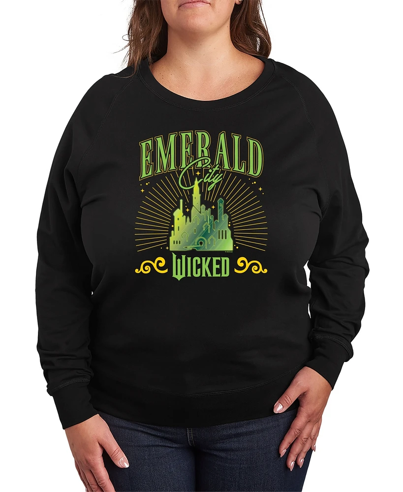 Hybrid Apparel Plus Wicked Emerald City Graphic Pullover T-Shirt
