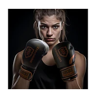 Invincible Fight Gear Hook and Loop Leather Training Boxing Gloves with Usa Flag Colors