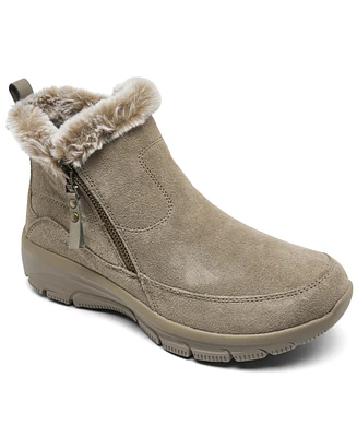 Skechers Women's Relaxed Fit: Easy Going - Cool Zip! Faux Fur Casual Boots from Finish Line