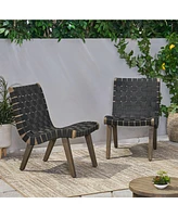 Charlotte Lounge Chair Set: Woven Comfort, Timeless Style
