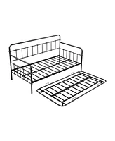 Slickblue Metal Frame Daybed with Trundle Stylish and Space-Saving Solution for Any Room