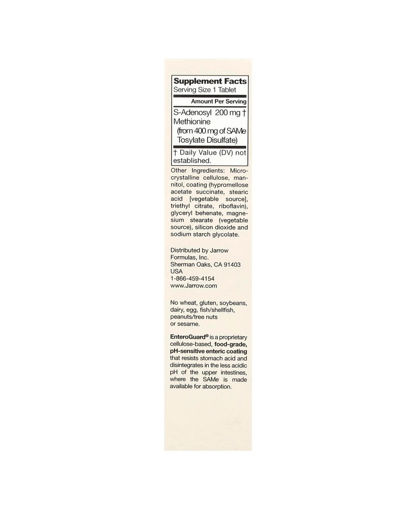 Jarrow Formulas SAMe 200 200 mg