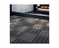 Streamdale Furniture 44 Pack 12x12 Square Waterproof Outdoor Deck Tiles - Interlocking, All-Weather, Slip-Resistant, Easy