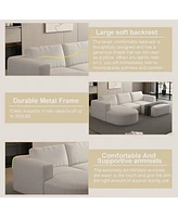 Streamdale Furniture 104.3270.86 Modular Sectional Sofa Sleeper Couch, Sectional Sofa with Chaise and Ottoman, Convertible U Shaped Modular Sofa Set.