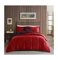 Streamdale Furniture Plush to Sherpa Down Alternative Comforter Set