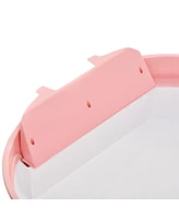 Covered Litter Box, Litter Box with a Lid, Scoop Enclosed Drawer & Skylight for Cats That's Easy to Clean, Pink