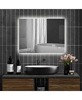 Simplie Fun Led Bathroom Mirror with Lights, 32" x 24" Backlit Led Mirror for Bathroom with Anti