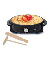 Ovente 12 Inch, Electric Crepe Maker and Pancake Griddle Cooktop with Nonstick Hot Plate CRM1122B