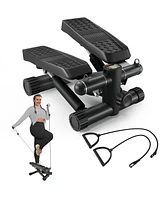 Slickblue Steppers for Exercise Stair Stepper with Resistance Bands Effective Workouts