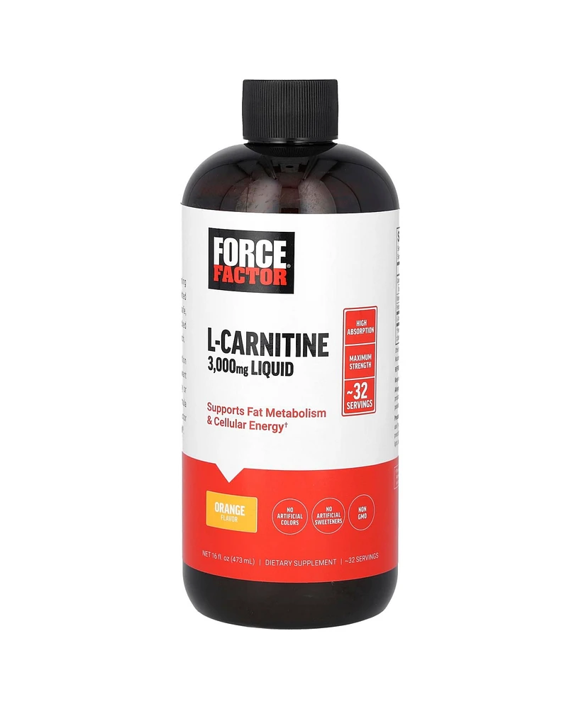 Force Factor L-Carnitine Liquid Orange 3 000 mg