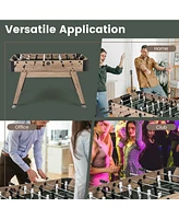 Costway 54" Foosball Table with 2 Balls & 26 Players 2 Bead Style Scorers for Game Rooms